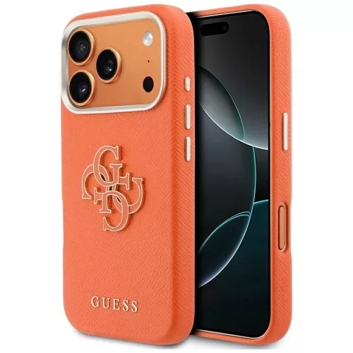 Guess - Keménytok Logó (GUHCP17X5PS4RGGO) - iPhone 17 Pro Max - Narancssárga