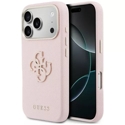 Guess - Keménytok Logó (GUHCP17L5PS4RGGP) - iPhone 17 Pro - Rózsaszín
