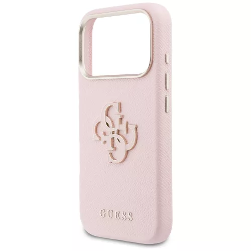 Guess - Keménytok Logó (GUHCP17L5PS4RGGP) - iPhone 17 Pro - Rózsaszín