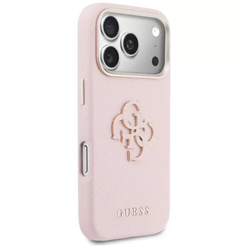 Guess - Keménytok Logó (GUHCP17L5PS4RGGP) - iPhone 17 Pro - Rózsaszín