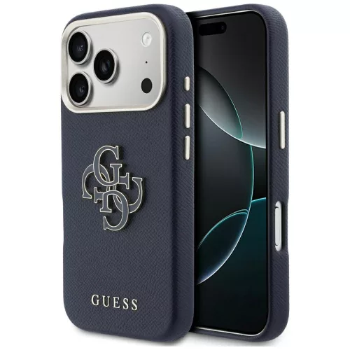 Guess - Keménytok Logó (GUHCP17L5PS4RGGB) - iPhone 17 Pro - Kék