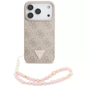   Guess - Keménytok 4G Pántos Háromszög Logó MagSafe (GUHMP17LP4TSDPPSP) - iPhone 17 Pro - Rózsaszín