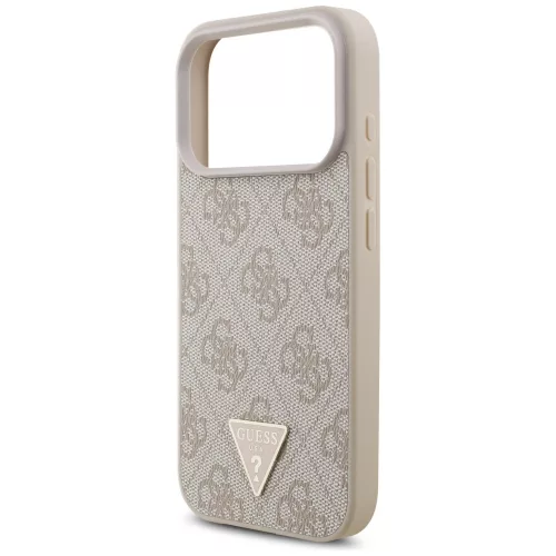 Guess - Keménytok 4G Pántos Háromszög Logó MagSafe (GUHMP17LP4TSDPPSP) - iPhone 17 Pro - Rózsaszín