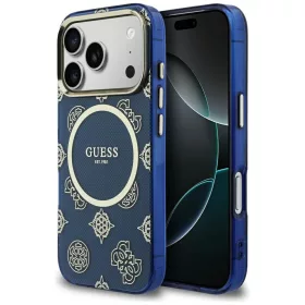   Guess - IML Bazsarózsás Pöttyös MagSafe (GUHMP17L5HPOEDB) - iPhone 17 Pro - Kék