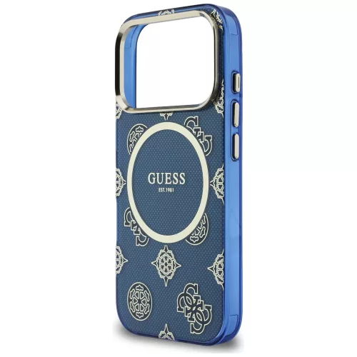 Guess - IML Bazsarózsás Pöttyös MagSafe (GUHMP17L5HPOEDB) - iPhone 17 Pro - Kék