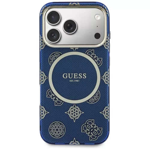Guess - IML Bazsarózsás Pöttyös MagSafe (GUHMP17L5HPOEDB) - iPhone 17 Pro - Kék