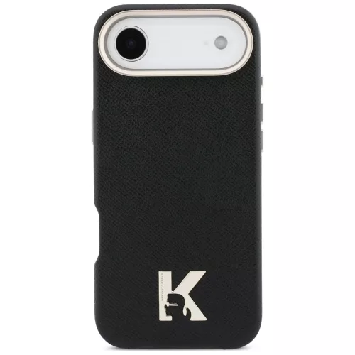 Karl Lagerfeld - Hardcase Leather Khead Logo MgSafe (KLHMP17M5PGFKHGK) - iPhone 17 Air - Black