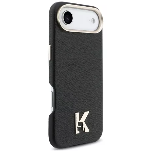 Karl Lagerfeld - Hardcase Leather Khead Logo MgSafe (KLHMP17M5PGFKHGK) - iPhone 17 Air - Black