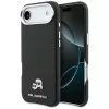 Karl Lagerfeld - Hardcase Leather K&C Head Pin MagSafe (KLHMP17M6PFKCLK) - iPhone 17 Air - Perforated Logo, Black