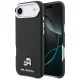 Karl Lagerfeld - Hardcase Leather K&C Head Pin MagSafe (KLHMP17M6PFKCLK) - iPhone 17 Air - Perforated Logo, Black