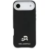 Karl Lagerfeld - Hardcase Leather K&C Head Pin MagSafe (KLHMP17M6PFKCLK) - iPhone 17 Air - Perforated Logo, Black
