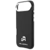 Karl Lagerfeld - Hardcase Leather K&C Head Pin MagSafe (KLHMP17M6PFKCLK) - iPhone 17 Air - Perforated Logo, Black