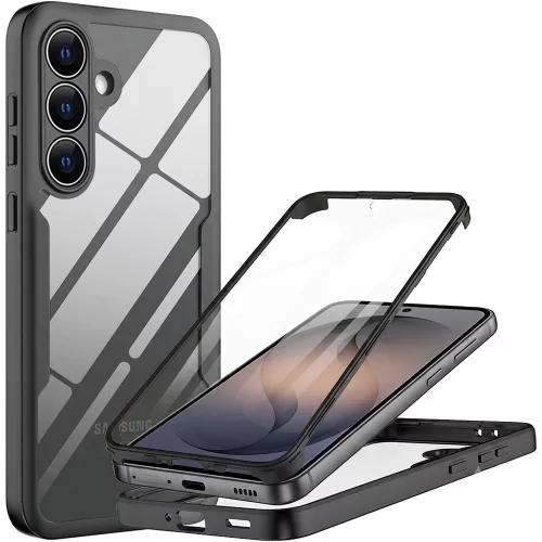 Techsuit - ColorVerse 360 tok kijelzővédővel - Samsung Galaxy S26 - Fekete