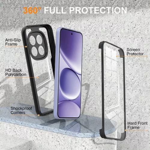 Techsuit - ColorVerse 360 tok kijelzővédővel - Samsung Galaxy S26 - Fekete