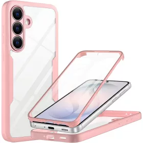   Techsuit - ColorVerse 360 tok kijelzővédővel - Samsung Galaxy S26 - Rózsaszín
