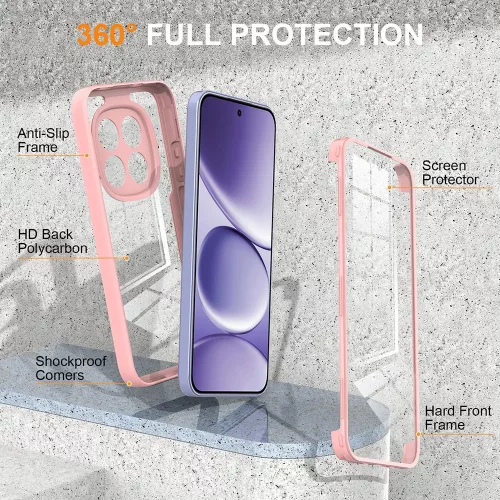Techsuit - ColorVerse 360 tok kijelzővédővel - Samsung Galaxy S26 - Rózsaszín