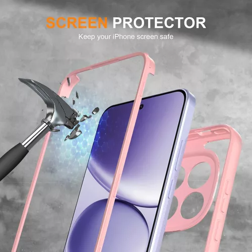 Techsuit - ColorVerse 360 tok kijelzővédővel - Samsung Galaxy S26 - Rózsaszín