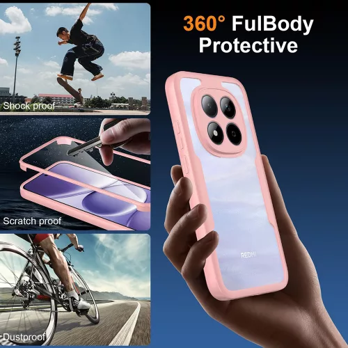 Techsuit - ColorVerse 360 tok kijelzővédővel - Samsung Galaxy S26 - Rózsaszín