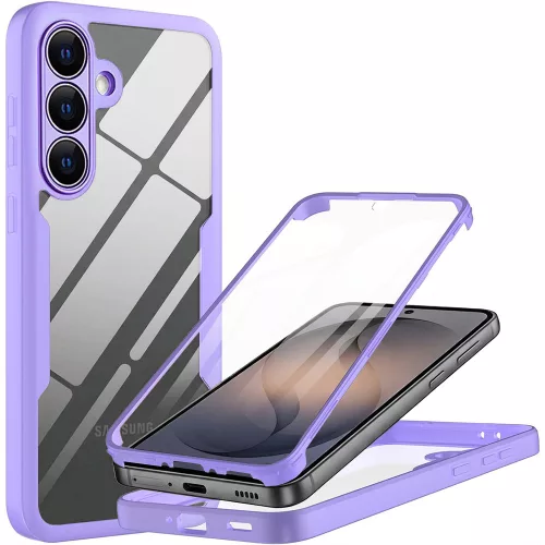 Techsuit - ColorVerse 360 tok kijelzővédővel - Samsung Galaxy S26 - Lila