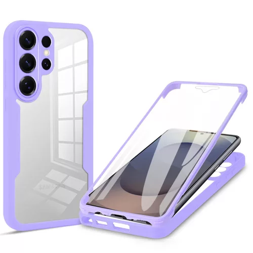 Techsuit - ColorVerse 360 tok kijelzővédővel - Samsung Galaxy S26 Ultra - Lila