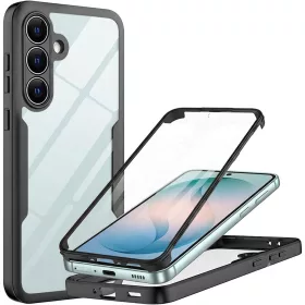   Techsuit - ColorVerse 360 tok kijelzővédővel - Samsung Galaxy S26 Plus - Fekete