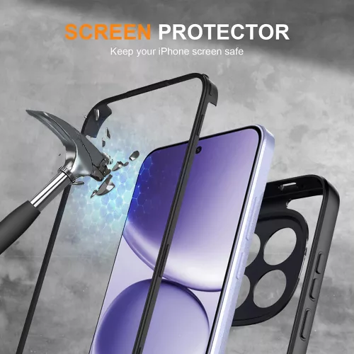 Techsuit - ColorVerse 360 tok kijelzővédővel - Samsung Galaxy S26 Plus - Fekete