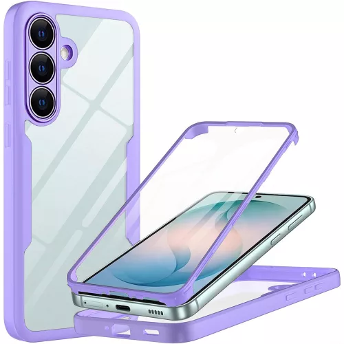 Techsuit - ColorVerse 360 tok kijelzővédővel - Samsung Galaxy S26 Plus - Lila