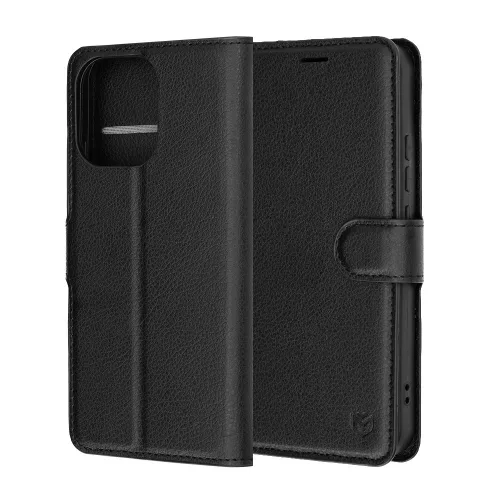 Techsuit - Leather Folio kinyitható tok - Oppo Reno15 F / Reno15 FS 5G - Fekete