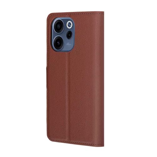 Techsuit - Leather Folio kinyitható tok - Oppo Reno15 F / Reno15 FS 5G - Barna