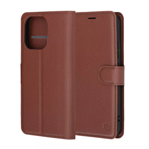 Techsuit - Leather Folio kinyitható tok - Oppo Reno15 F / Reno15 FS 5G - Barna