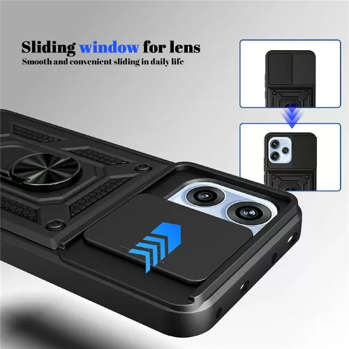 Techsuit - CamShield ütésálló tok - Oppo Reno15 F / Reno15 FS 5G - Kék
