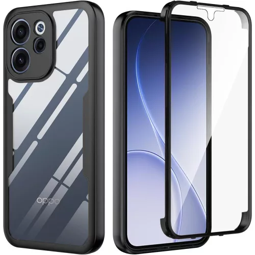 Techsuit - ColorVerse 360 tok kijelzővédővel - Oppo Reno15 F / Reno15 FS 5G - Fekete