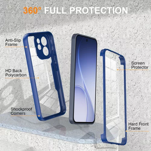 Techsuit - ColorVerse 360 tok kijelzővédővel - Oppo Reno15 F / Reno15 FS 5G - Fekete