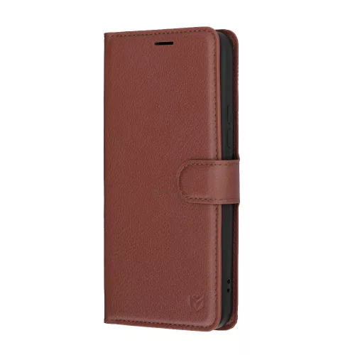 Techsuit - Leather Folio kinyitható tok - Xiaomi Redmi Note 15 Pro+ 5G / Poco M8 Pro 5G - Barna