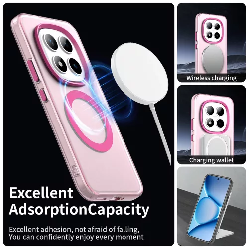 Techsuit - CandyCase MagSafe tok - Xiaomi Redmi Note 15 Pro+ 5G / Poco M8 Pro 5G - Rózsaszín