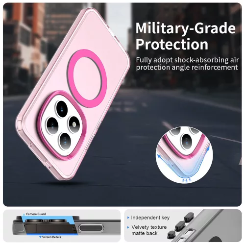 Techsuit - CandyCase MagSafe tok - Xiaomi Redmi Note 15 Pro+ 5G / Poco M8 Pro 5G - Rózsaszín