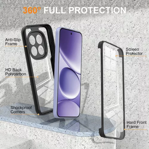 Techsuit - ColorVerse 360 tok kijelzővédővel - Xiaomi Redmi Note 15 Pro+ 5G / Poco M8 Pro 5G - Fekete