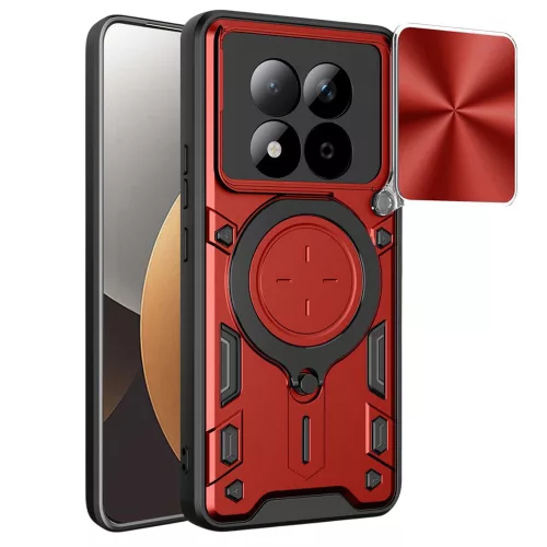 Techsuit - CamGuard Pro tok ütésálló tok - Xiaomi Redmi Note 15 Pro 5G - Piros