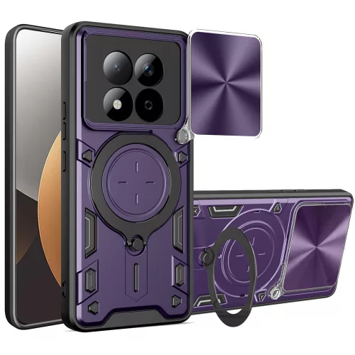 Techsuit - CamGuard Pro tok ütésálló tok - Xiaomi Redmi Note 15 Pro 5G - Lila