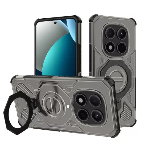 Techsuit - Carbon Shield PRO ütésálló tok - Xiaomi Redmi Note 15 Pro 5G - Átlátszó fekete