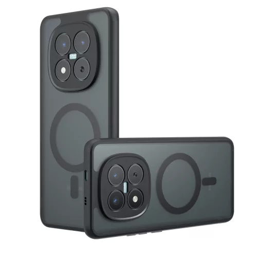 Techsuit - PureFrost MagSafe Ütésálló tok Ütésálló tok - Xiaomi Redmi Note 15 Pro 5G - Matt fekete