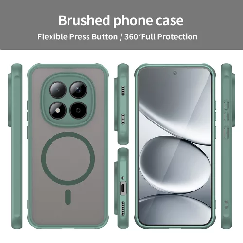 Techsuit - HaloFrost II MagSafe tok - Xiaomi Redmi Note 15 Pro 5G - Zöld
