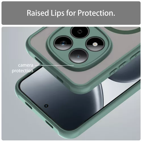 Techsuit - HaloFrost II MagSafe tok - Xiaomi Redmi Note 15 Pro 5G - Zöld