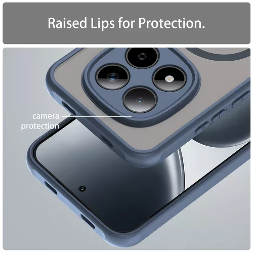 Techsuit - HaloFrost II MagSafe tok - Xiaomi Redmi Note 15 Pro 5G - Sötétkék
