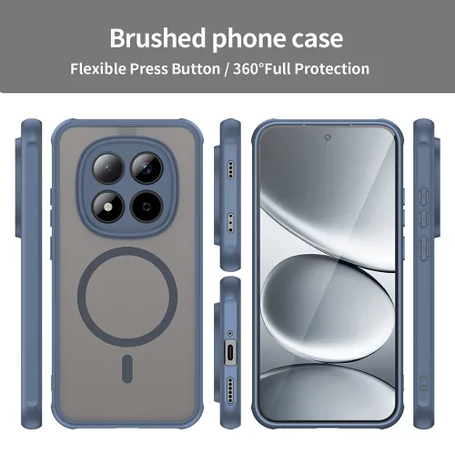 Techsuit - HaloFrost II MagSafe tok - Xiaomi Redmi Note 15 Pro 5G - Sötétkék