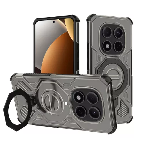 Techsuit - Carbon Shield PRO ütésálló tok - Xiaomi Redmi Note 15 Pro+ 5G / Poco M8 Pro 5G - Átlátszó fekete