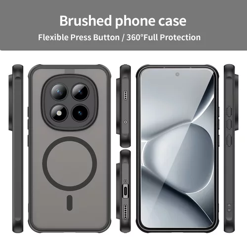 Techsuit - HaloFrost II MagSafe tok - Xiaomi Redmi Note 15 Pro+ 5G / Poco M8 Pro 5G - Fekete