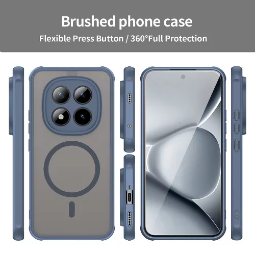 Techsuit - HaloFrost II MagSafe tok - Xiaomi Redmi Note 15 Pro+ 5G / Poco M8 Pro 5G - Sötétkék