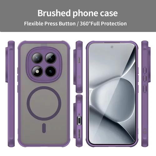 Techsuit - HaloFrost II MagSafe tok - Xiaomi Redmi Note 15 Pro+ 5G / Poco M8 Pro 5G - Lila