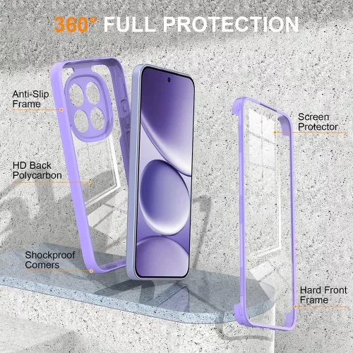 Techsuit - ColorVerse 360 tok kijelzővédővel - Xiaomi Redmi Note 15 Pro+ 5G / Poco M8 Pro 5G - Lila